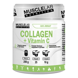MUSCLELAB, Collagen + Vitamin C, 250 г (25 порций)