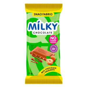 SNAQ FABRIQ, Молочный шоколад с фундуком, 75 г