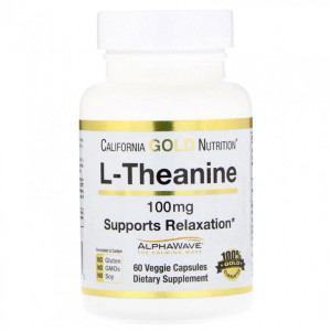 California Gold Nutrition, L-Theanine 100 мг, 60 капс (60 порций)