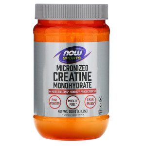 NOW, Creatine Monohydrate Micronized, 500 г (119 порций)
