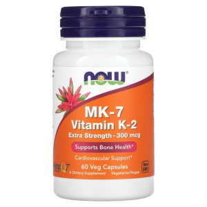 NOW, Vitamin K2 (MK-7) 300 мг, 60 капс (60 порций)