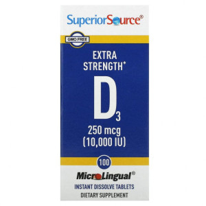 Superior Source, Vitamin D3 10 000, 100 табл (100 порций)