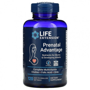 Life Extension, Prenatal Advantage, 120 капс (30 порций)