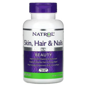 NATROL, Skin Hair Nails & Lutein, 60 табл