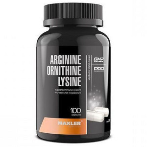 MAXLER, Arginine-Ornithine-Lysine, 100 капс (33 порции)