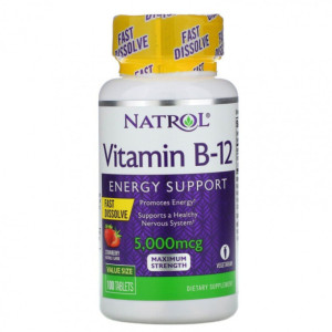 NATROL, B-12, 5000 мкг, 100 табл