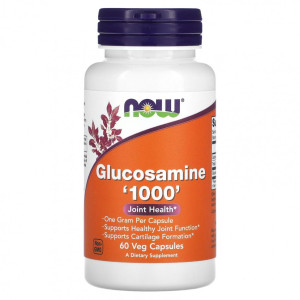 NOW, Glucosamine 1000 мг, 60 капс (30 порций)