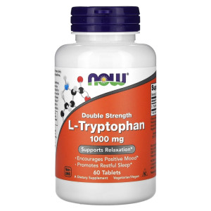 NOW, L-Tryptophan 1000 мг, 60 табл (60 порций)