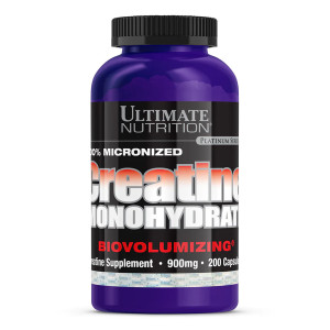 Ultimate Nutrition, Creatine Monohydrate 900 мг, 200 капс (40 порций)
