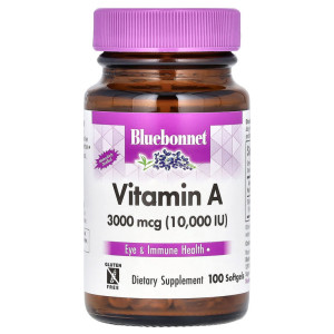 Bluebonnet, Vitamin A 10000, 100 капс (100 порций)