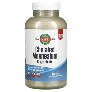 KAL, Chelated Magnesium Bisglycinate, 180 табл (60 порций)