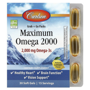 Carlson, Maximus Omega-3, 30 софтгель