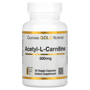 California Gold Nutrition, Acetyl L-Carnitine 500 мг, 60 капс (60 порций)