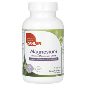 Zahler, Magnesium Citrate 200 mg, 60 капс