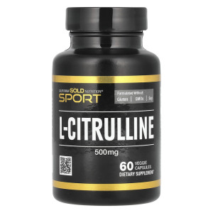 California Gold Nutrition, SportL-Citrulline 500 мг, 60 капс (60 порций)