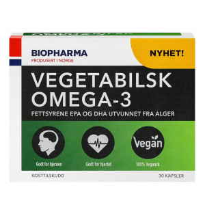 Biopharma, Vegetabilsk Omega-3, 30 софтгель (15 порций)