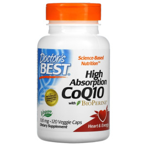 Doctor's Best, High Absorption CoQ10 with BioPerine, 120 капс (120 порций)