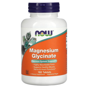 NOW, Magnesium Glycinate 100 мг