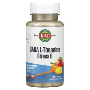 KAL, Gaba Theanine Stress, 100 табл (50 порций)