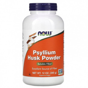 NOW, Psyllium Powder (Organic), 340 г (38 порций)