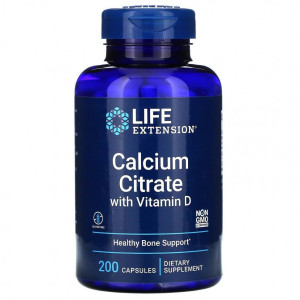 Life Extension, Calcium Citrate with Vitamin D, 200 капс (200 порций)